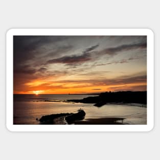 December sunrise over Cullercoats Bay Sticker